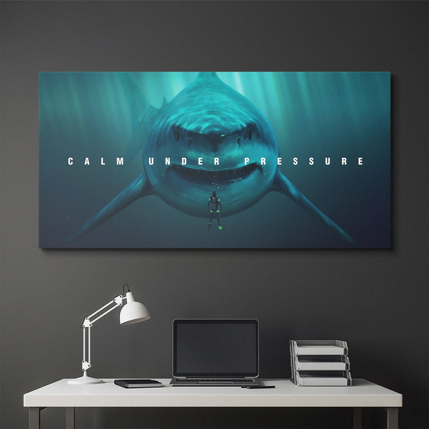Calm Under Pressure motivational canvas wall art