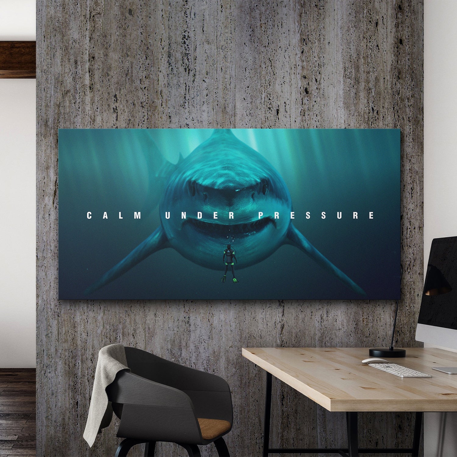 Calm Under Pressure motivational canvas wall art