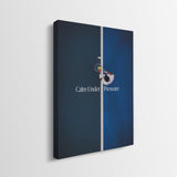 Side profile of the Calm Under Pressure tennis gallery-wrapped canvas showing its depth