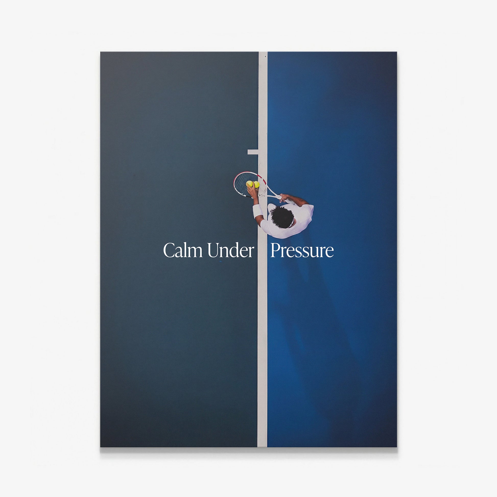 Calm Under Pressure tennis canvas wall art print