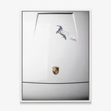 Car Boarding canvas in a white floating frame