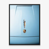 Car Dive canvas in a black floating frame