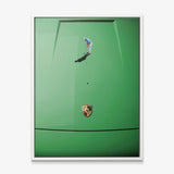Car Putt canvas in a white floating frame