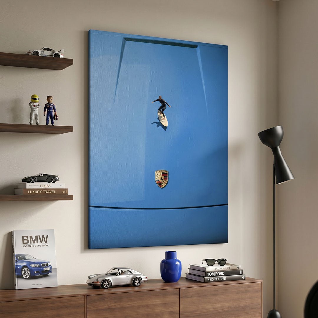 Car Surfing canvas wall art