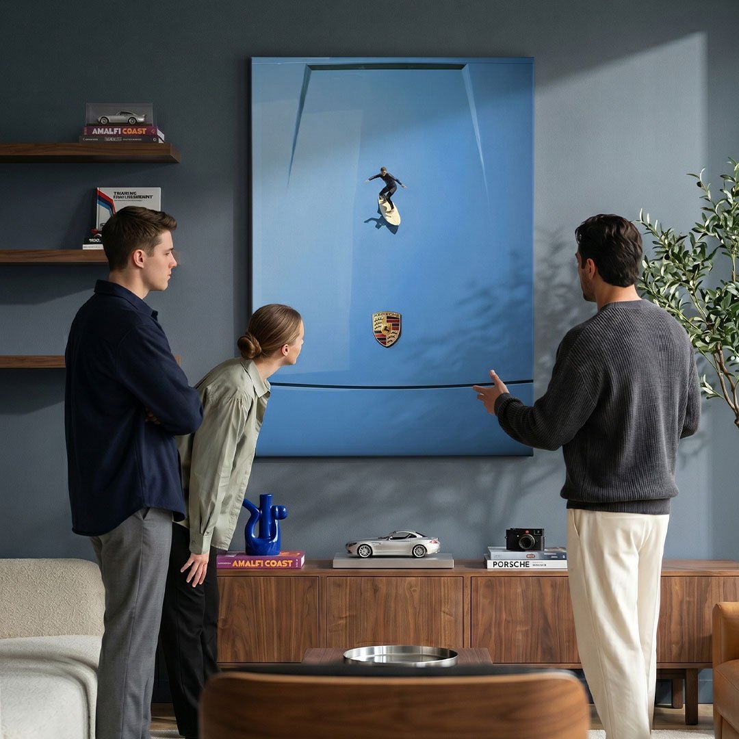 Car Surfing canvas wall art