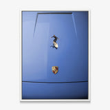 Car Surfing canvas in a white floating frame