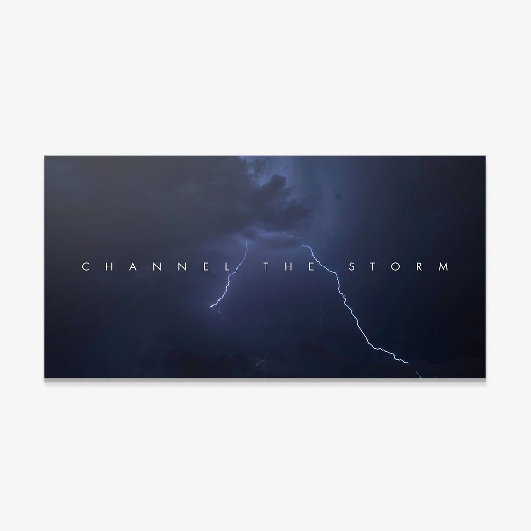 Channel the Storm motivational canvas wall art