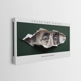 Chase The Vision Franklin gallery wrapped canvas, side view