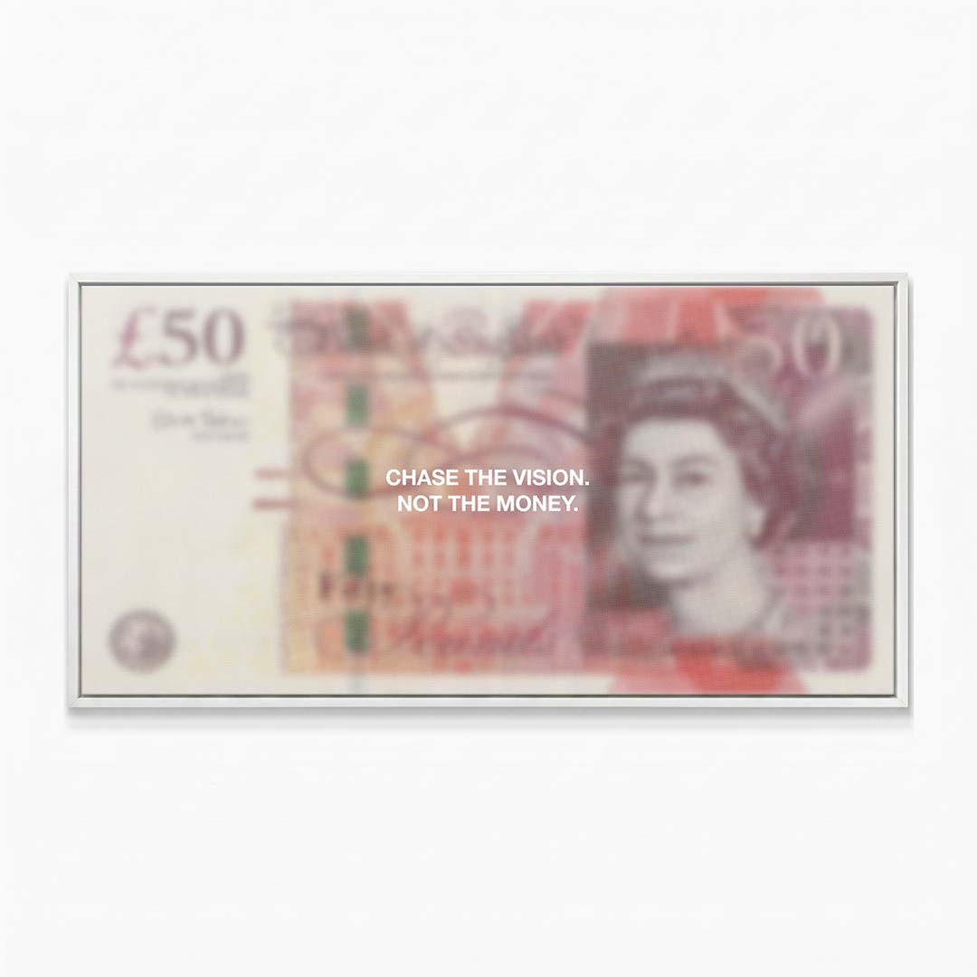 Chase The Vision (Pound Edition) canvas wall art