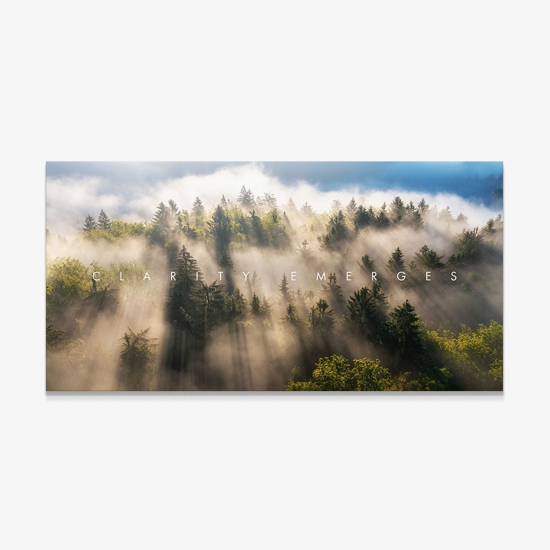 Clarity Emerges motivational canvas wall art