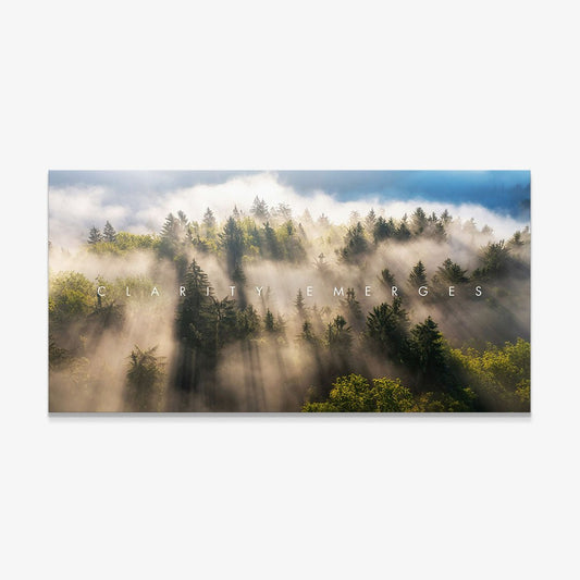 Clarity Emerges motivational canvas wall art