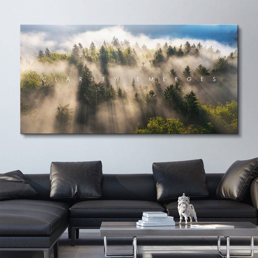 Clarity Emerges motivational canvas wall art