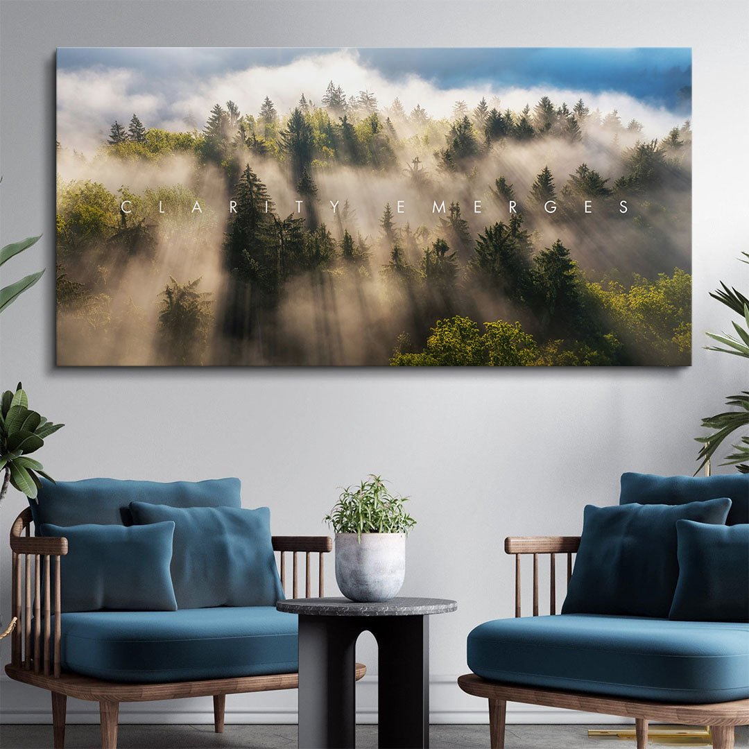 Clarity Emerges motivational canvas wall art