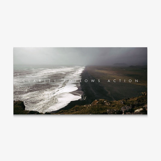 Clarity Follows Action canvas art
