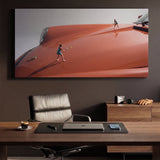 Clay Hood tennis wall art canvas in a modern room