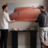 Clay Hood tennis canvas in a styled tennis den
