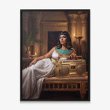 Cleopatra On Blast canvas in a black floating frame