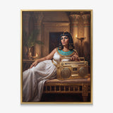 Cleopatra On Blast canvas in a gold floating frame