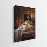 Side view of the Cleopatra On Blast gallery wrapped canvas showing the wrapped edge