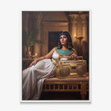 Cleopatra On Blast canvas in a white floating frame