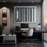 Commit canvas wall art