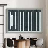 Commit canvas wall art