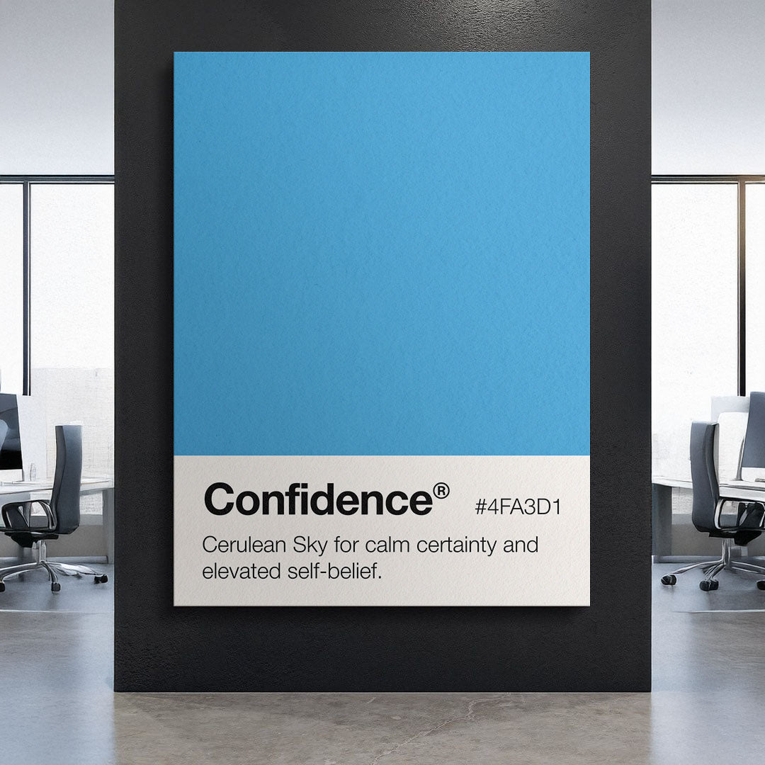 Confidence Palette motivational canvas wall art