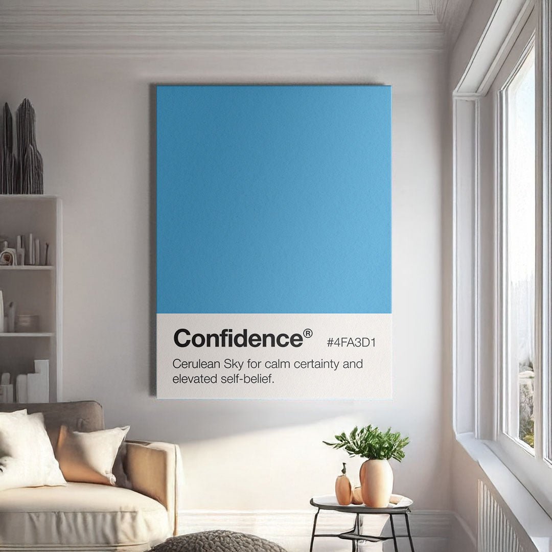 Confidence Palette motivational canvas wall art