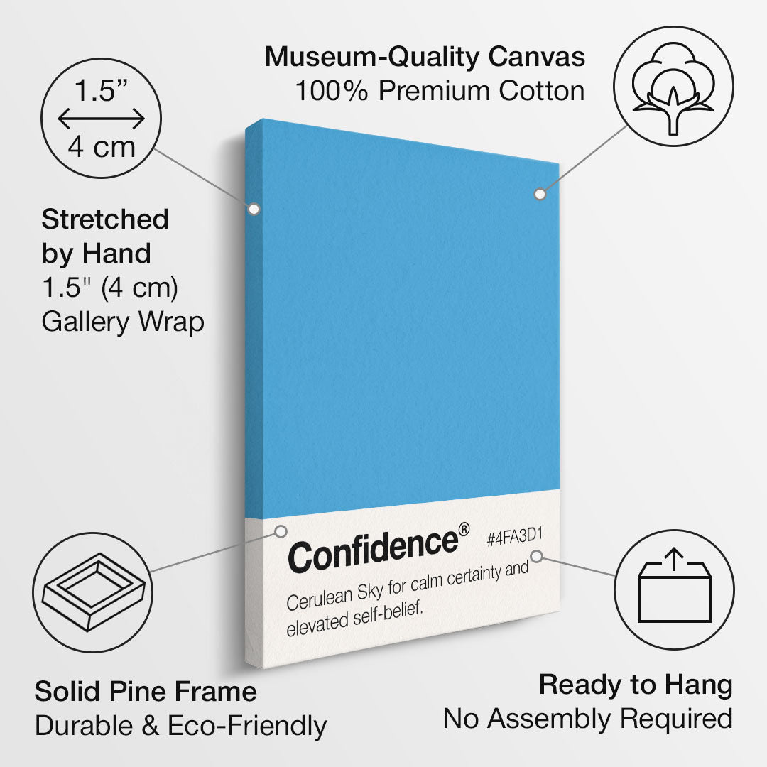 Confidence Palette motivational canvas wall art