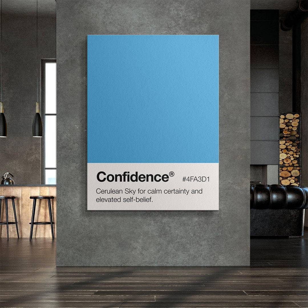 Confidence Palette motivational canvas wall art
