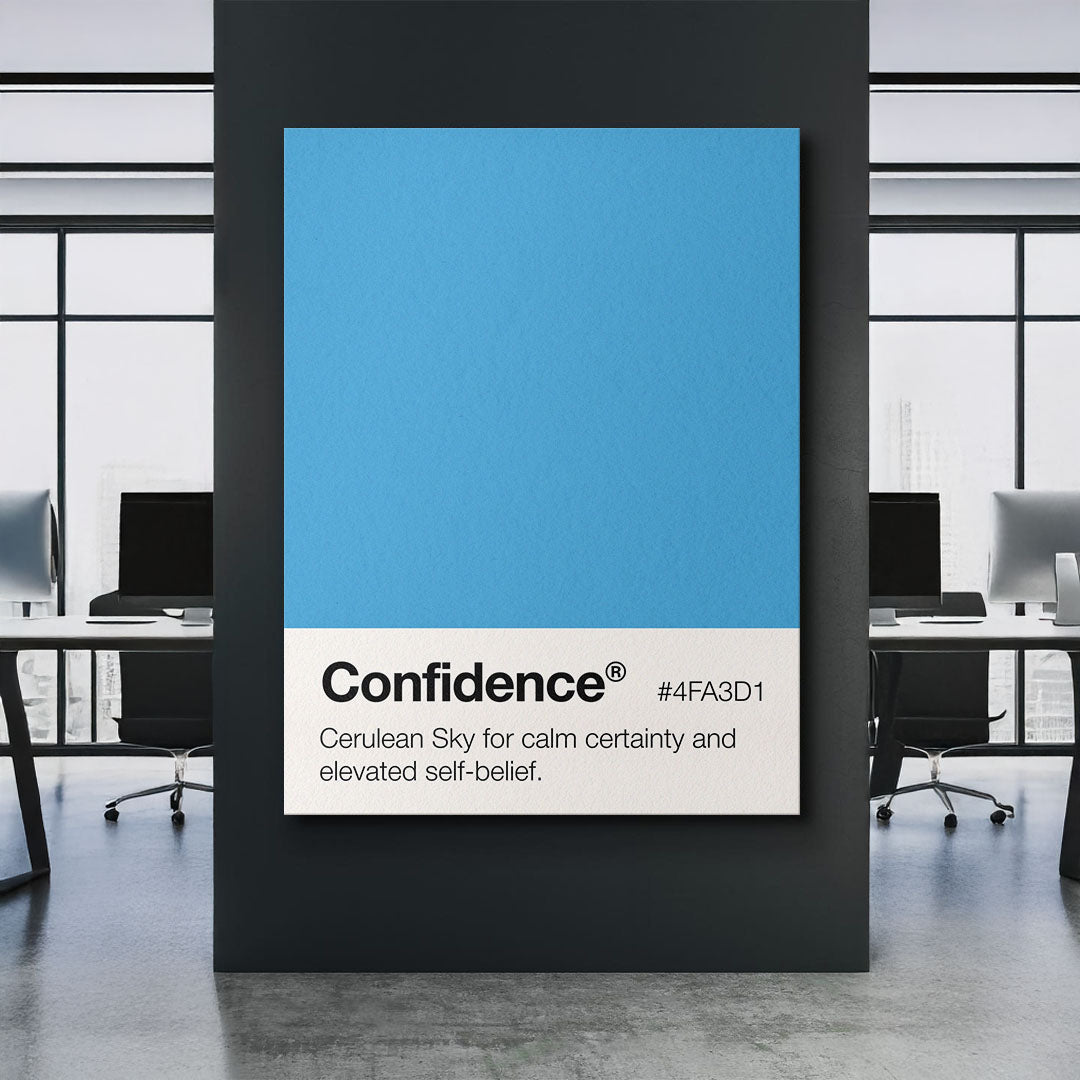 Confidence Palette motivational canvas wall art