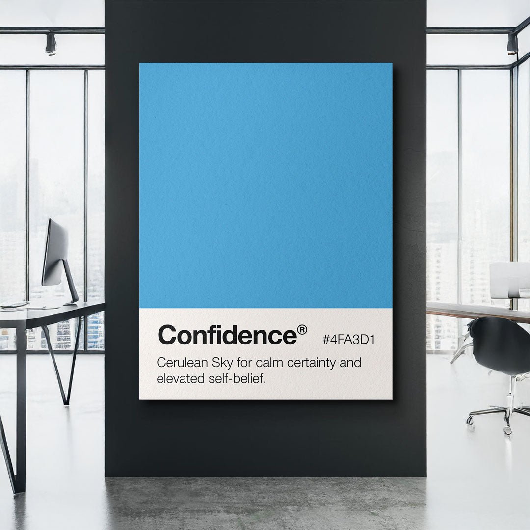 Confidence Palette motivational canvas wall art