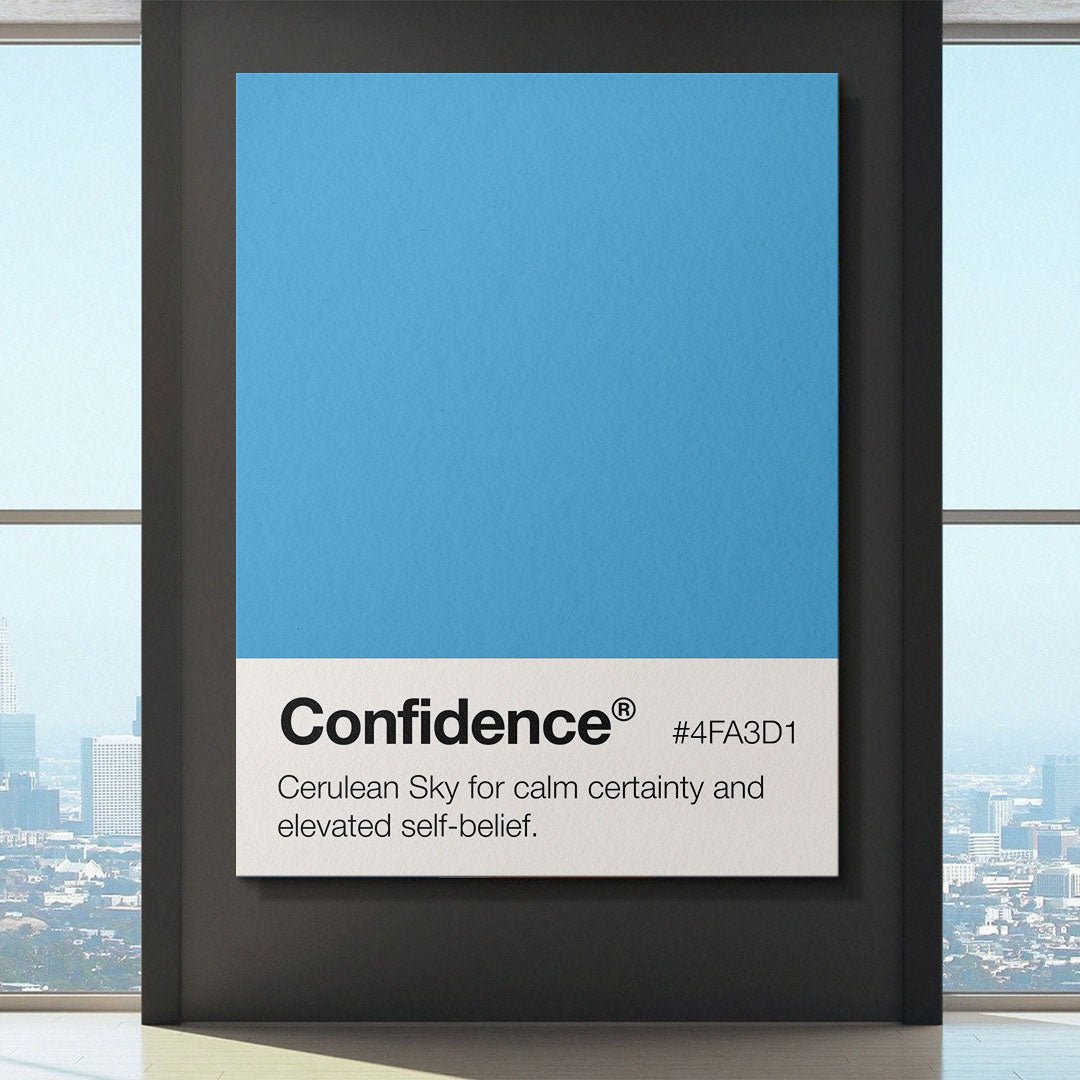 Confidence Palette motivational canvas wall art