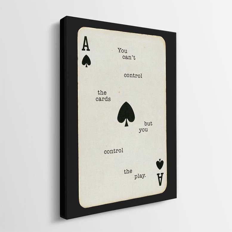 Control The Play motivational canvas wall art
