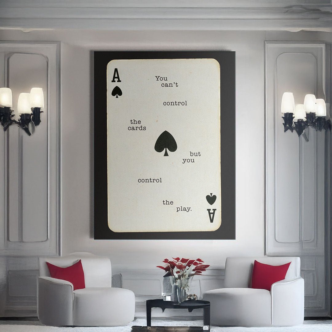 Control The Play motivational canvas wall art