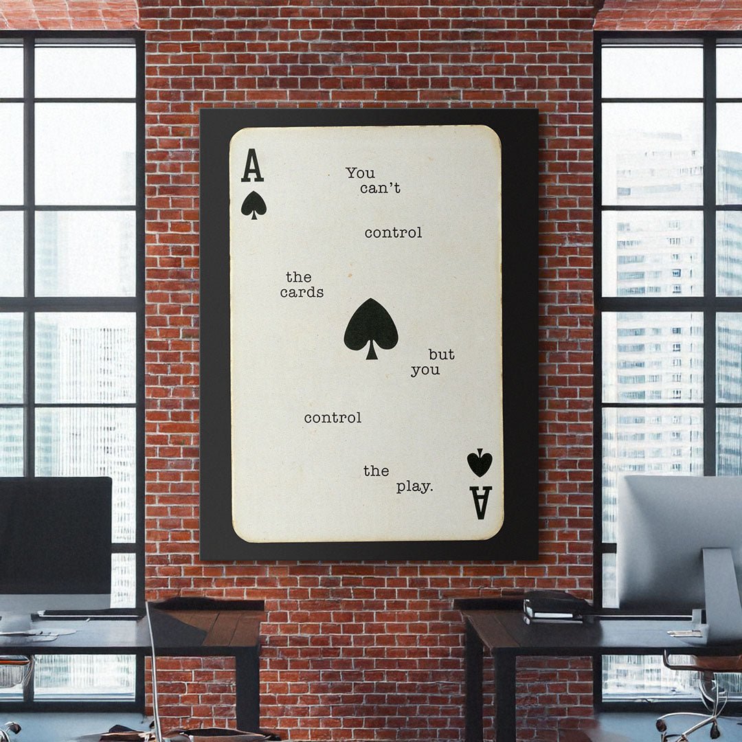 Control The Play motivational canvas wall art