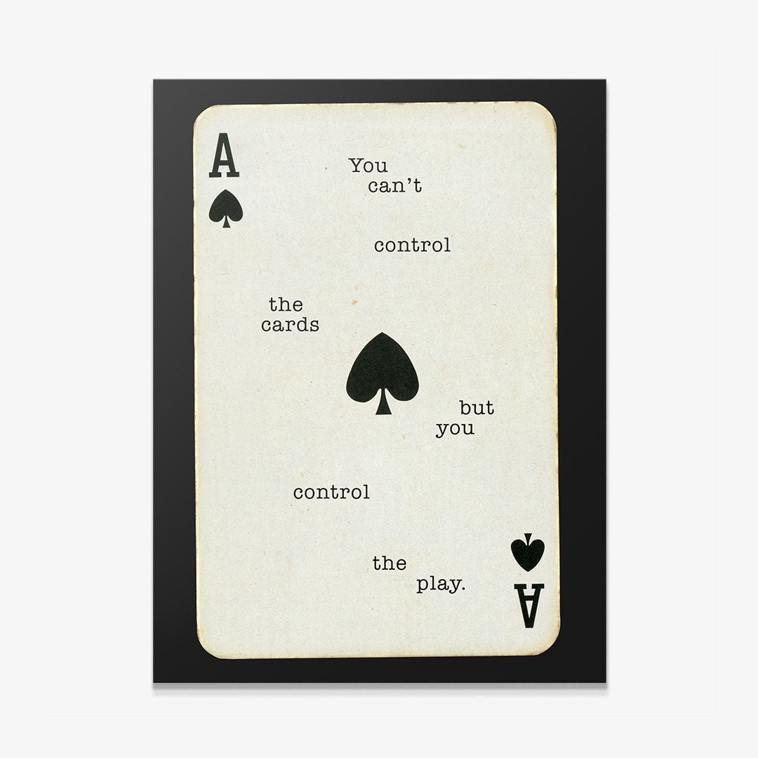 Control The Play motivational canvas wall art