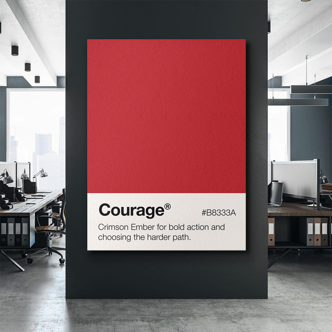 Courage Palette motivational canvas wall art