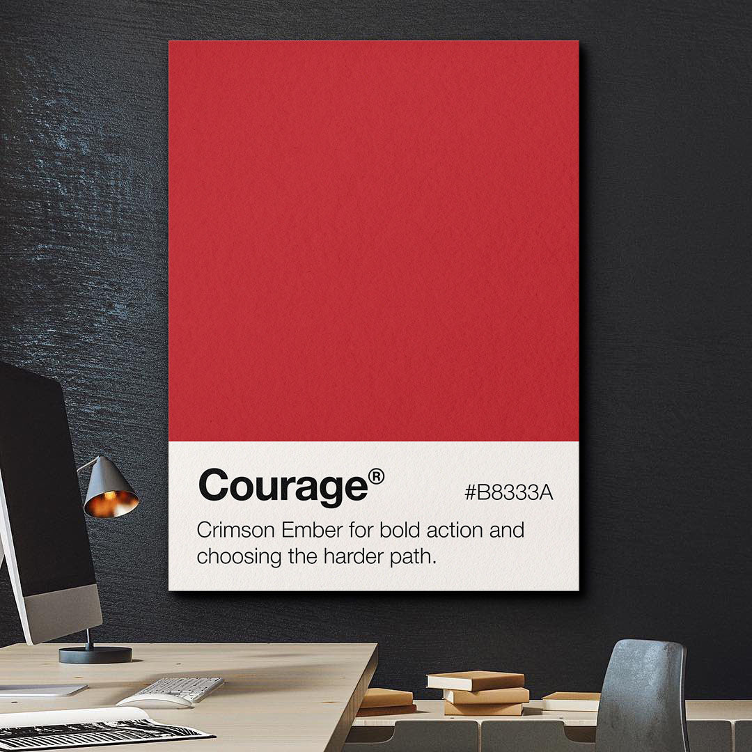 Courage Palette motivational canvas wall art
