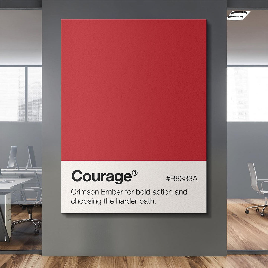 Courage Palette motivational canvas wall art