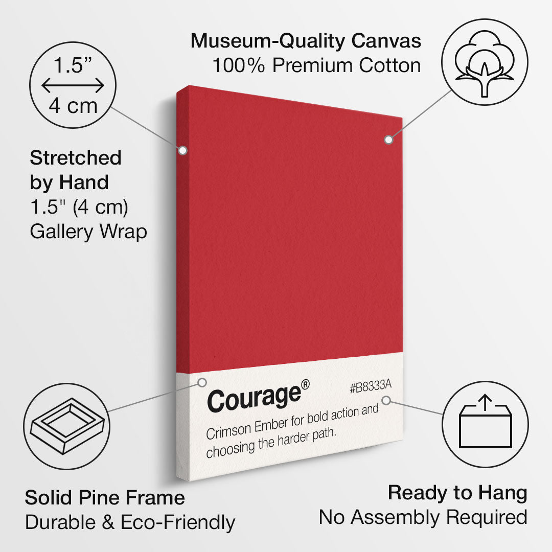Courage Palette motivational canvas wall art