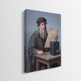 Side view of the Da Vinci Amplified gallery wrapped canvas showing the wrapped edge