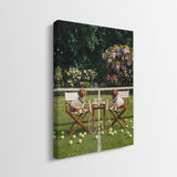Side profile of the Dachshund tennis gallery-wrapped canvas showing its depth