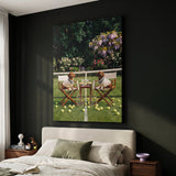 Dachshund tennis canvas print on a living room wall at a gentle angle showing the gallery-wrapped edge