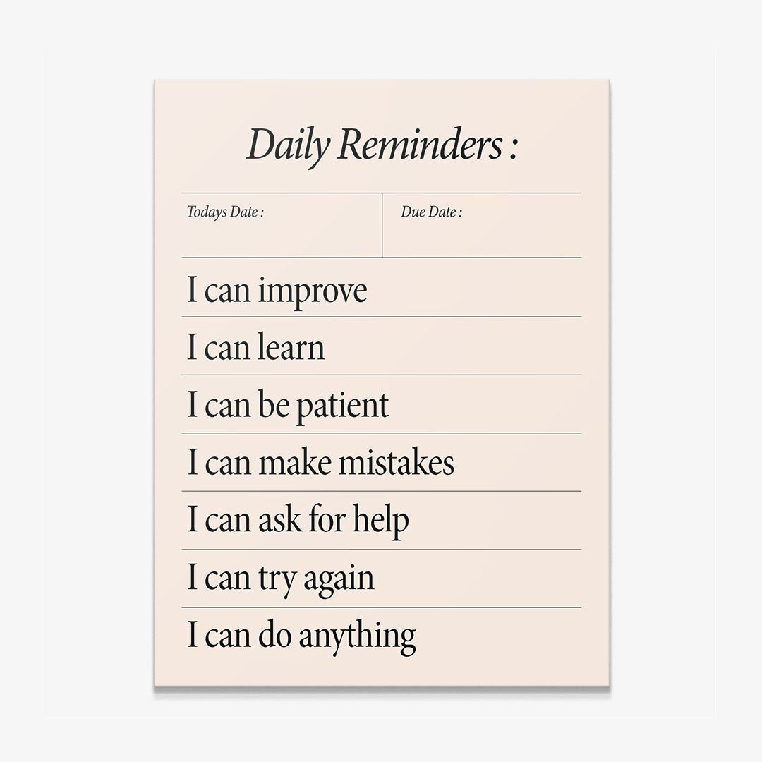 Daily Reminders canvas wall art