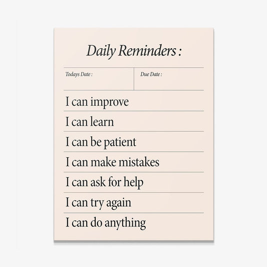 Daily Reminders canvas wall art