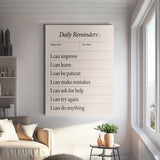 Daily Reminders canvas wall art