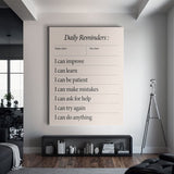 Daily Reminders canvas wall art