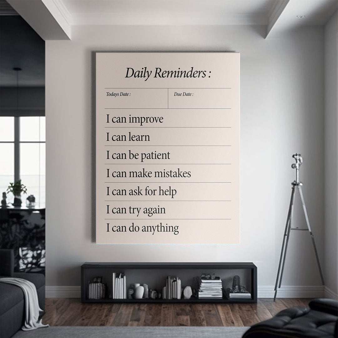 Daily Reminders canvas wall art