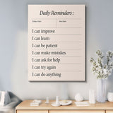 Daily Reminders canvas wall art